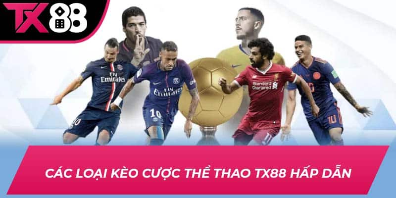 Các loại kèo cược thể thao TX88 hấp dẫn